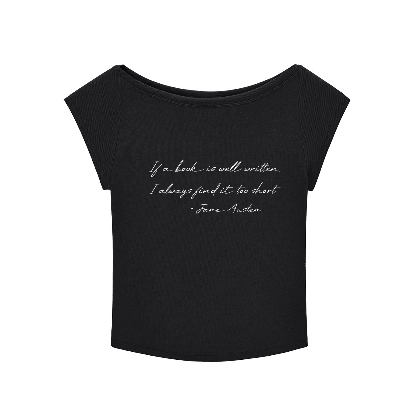 Jane Austen Wide Neck Baby T-shirt
